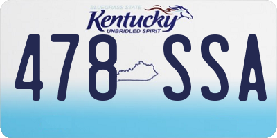 KY license plate 478SSA