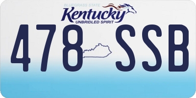 KY license plate 478SSB
