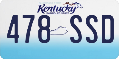 KY license plate 478SSD