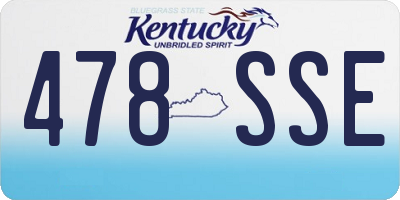 KY license plate 478SSE