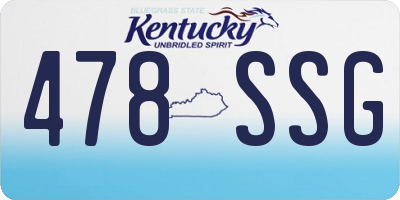 KY license plate 478SSG