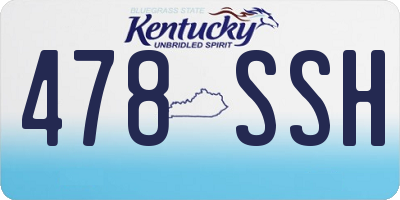 KY license plate 478SSH