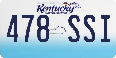 KY license plate 478SSI