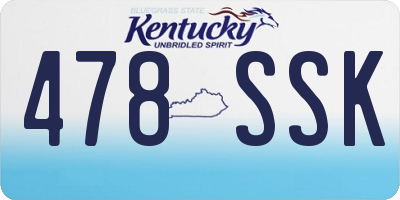 KY license plate 478SSK