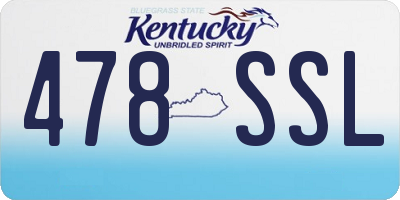 KY license plate 478SSL