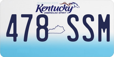 KY license plate 478SSM
