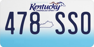 KY license plate 478SSO
