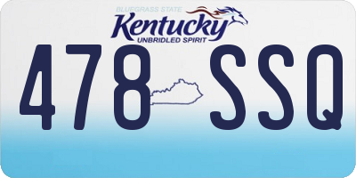 KY license plate 478SSQ