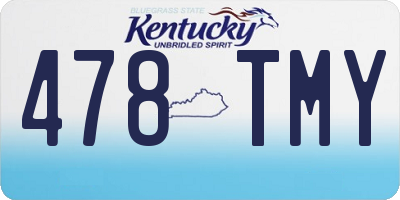 KY license plate 478TMY