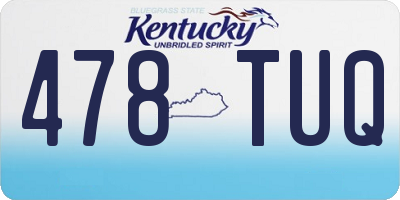 KY license plate 478TUQ