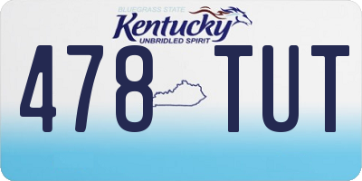 KY license plate 478TUT