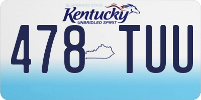 KY license plate 478TUU