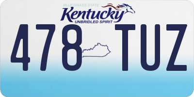 KY license plate 478TUZ