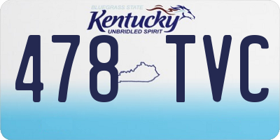 KY license plate 478TVC