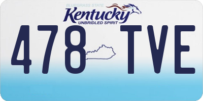 KY license plate 478TVE