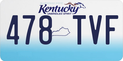 KY license plate 478TVF