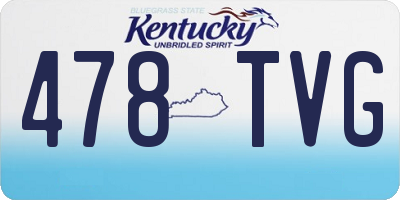 KY license plate 478TVG