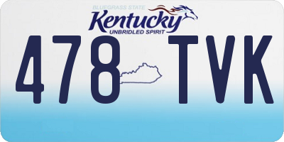 KY license plate 478TVK