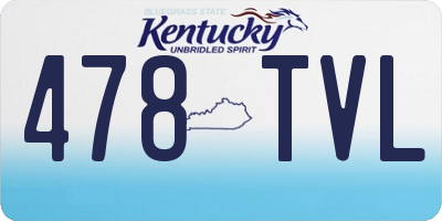 KY license plate 478TVL