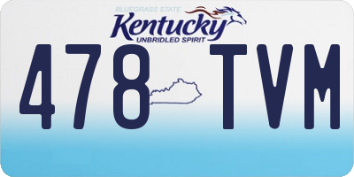 KY license plate 478TVM
