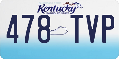 KY license plate 478TVP