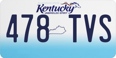 KY license plate 478TVS