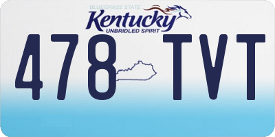 KY license plate 478TVT