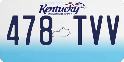KY license plate 478TVV