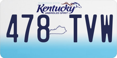 KY license plate 478TVW