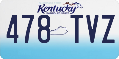 KY license plate 478TVZ