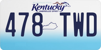 KY license plate 478TWD