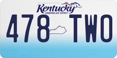 KY license plate 478TWO