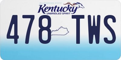 KY license plate 478TWS