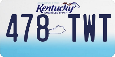 KY license plate 478TWT