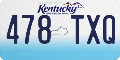 KY license plate 478TXQ
