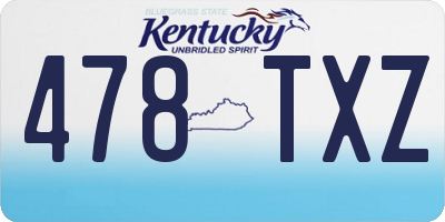 KY license plate 478TXZ