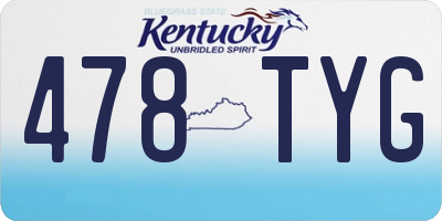 KY license plate 478TYG