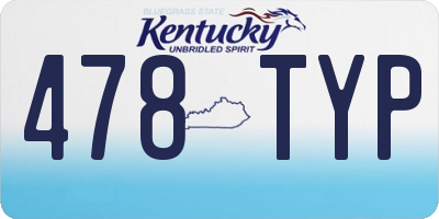 KY license plate 478TYP