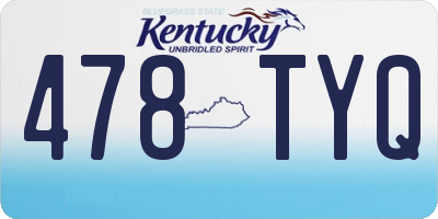 KY license plate 478TYQ