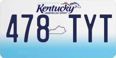 KY license plate 478TYT