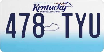 KY license plate 478TYU