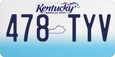 KY license plate 478TYV