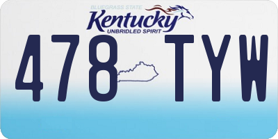 KY license plate 478TYW