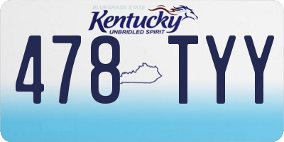 KY license plate 478TYY