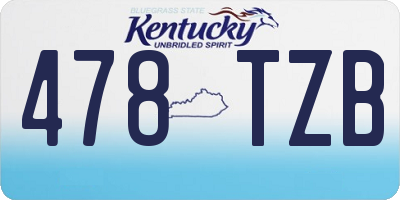 KY license plate 478TZB