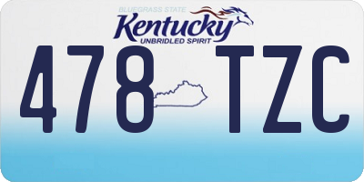 KY license plate 478TZC