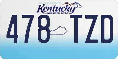 KY license plate 478TZD