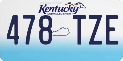 KY license plate 478TZE