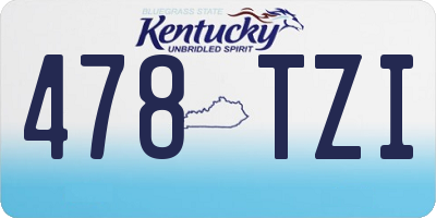 KY license plate 478TZI