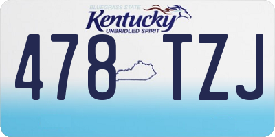 KY license plate 478TZJ